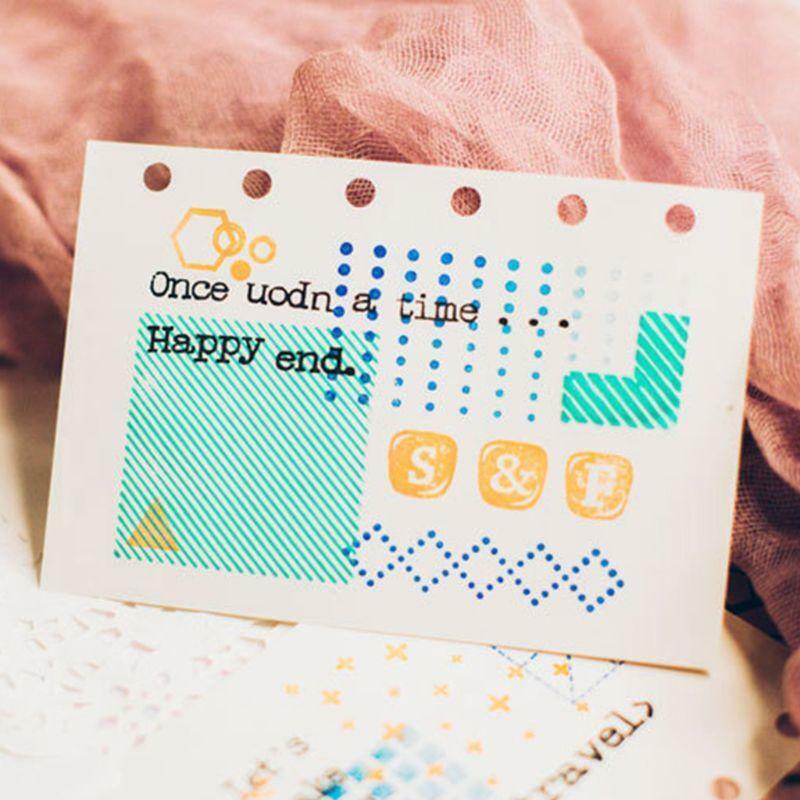 Geometric Shape Silicone Clear Seal Stamp DIY Scrapbooking Embossing Photo Album
