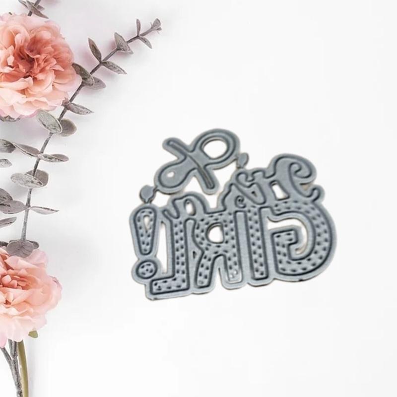 Baby Girl Words Metal Cutting Dies for DIY Scrapbooking Diary Embellishments