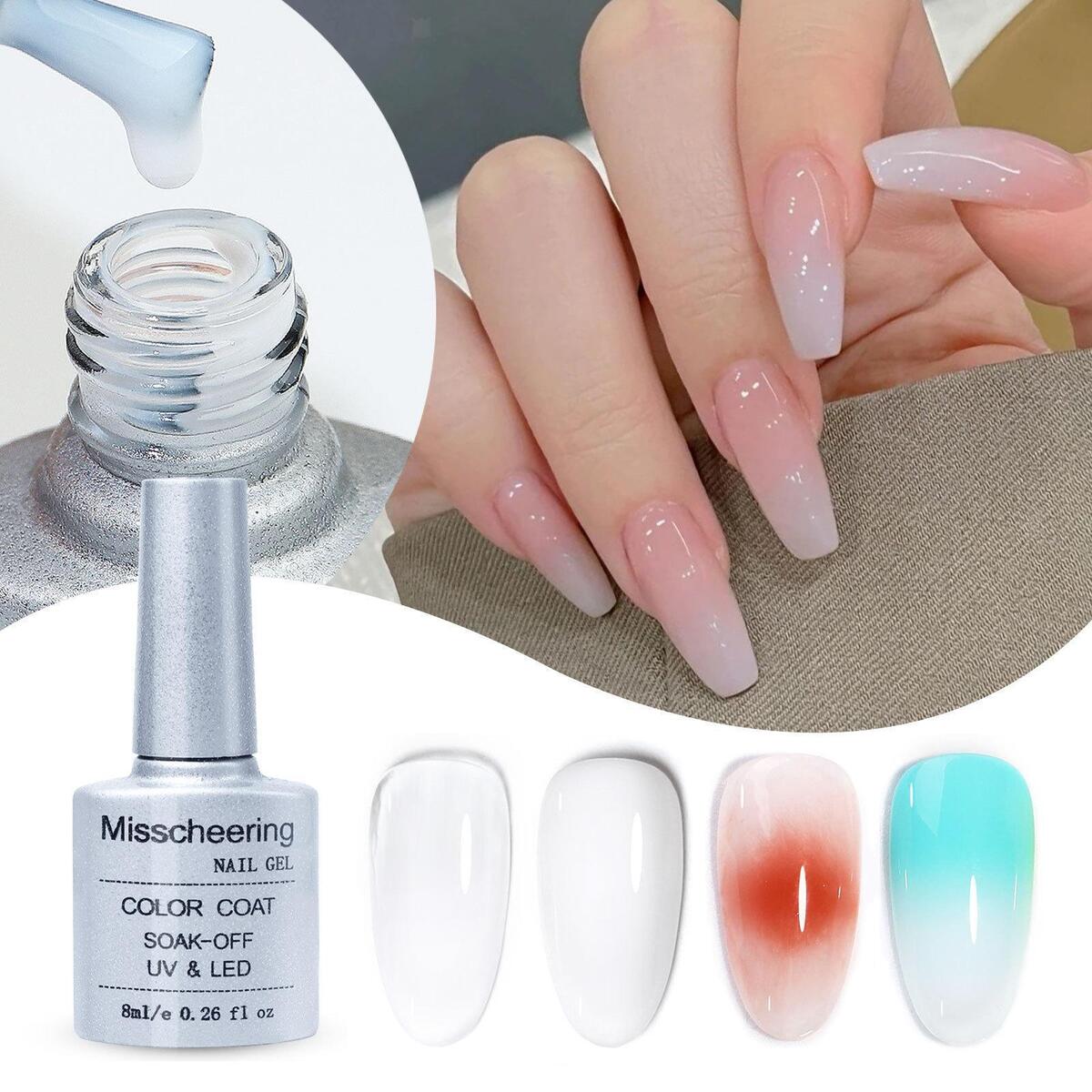 Polish Manicure Milk Translucent Nail Gel  Soak Off