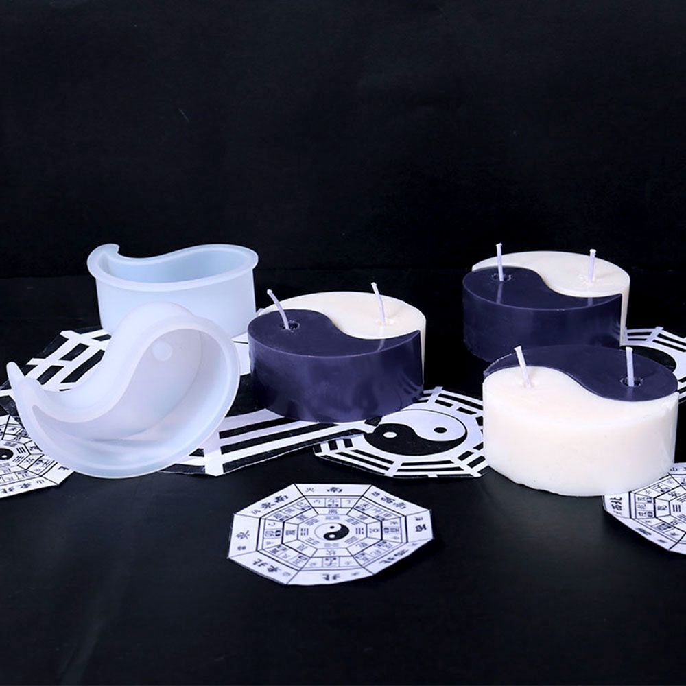 Making Silicone Candle Mould Yin Yang Candle Mold Tai Chi Soap Wax Aromatherapy