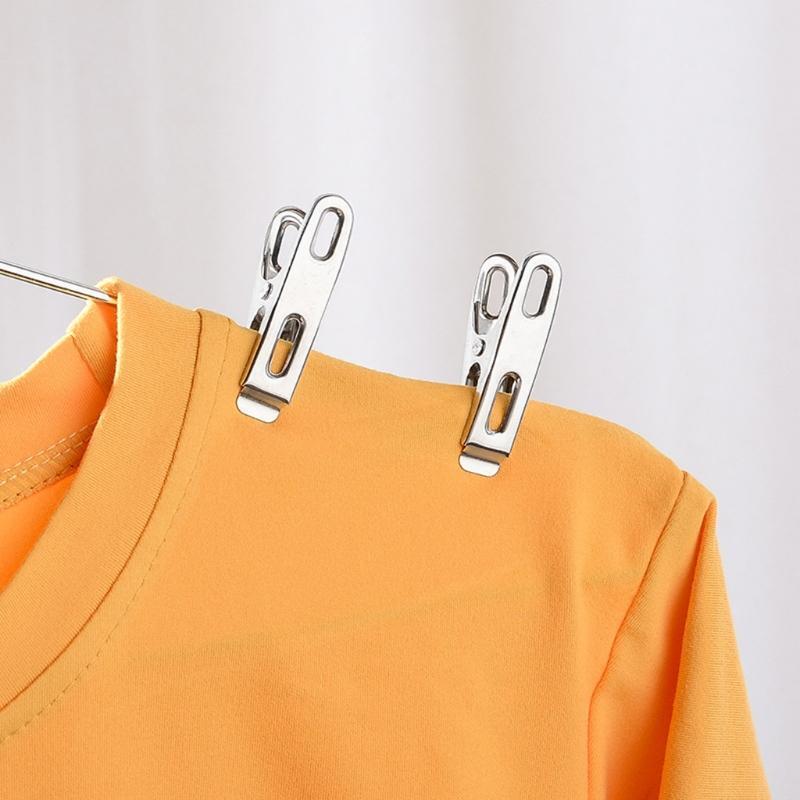 20 Pieces Strong Stainless Steel Household Functional Pegs for Clothes Sock Food