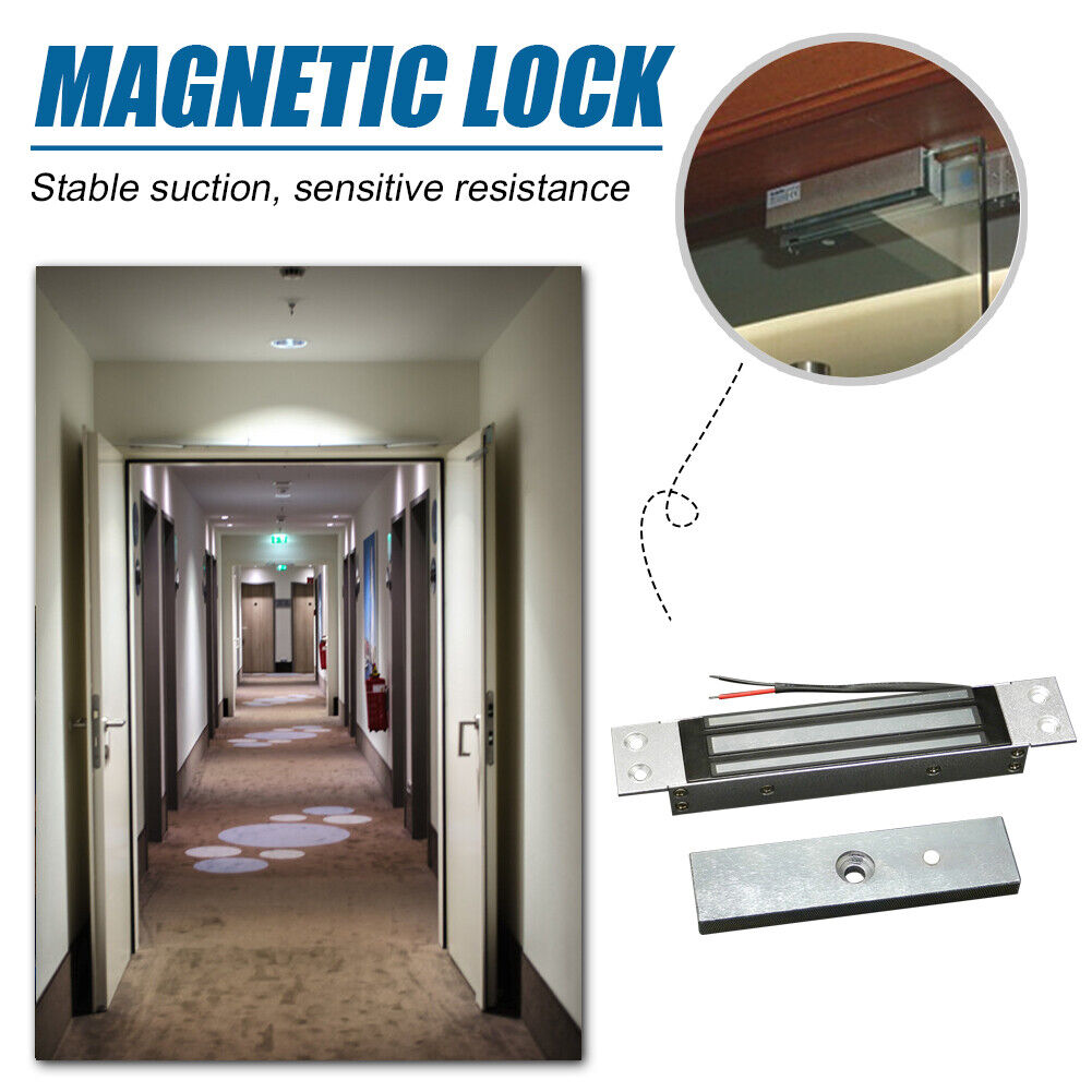 180kg/350lbs Concealed Magnetic Door Lock 12V Access Electromagnetic Lock