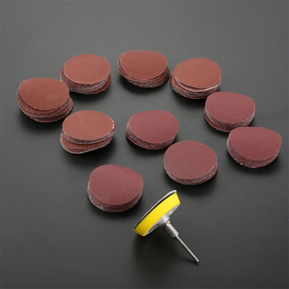 Round 2 Inch Sander Disc & 100pcs 60-600 Grit Polishing Sanding Paper Sandpaper
