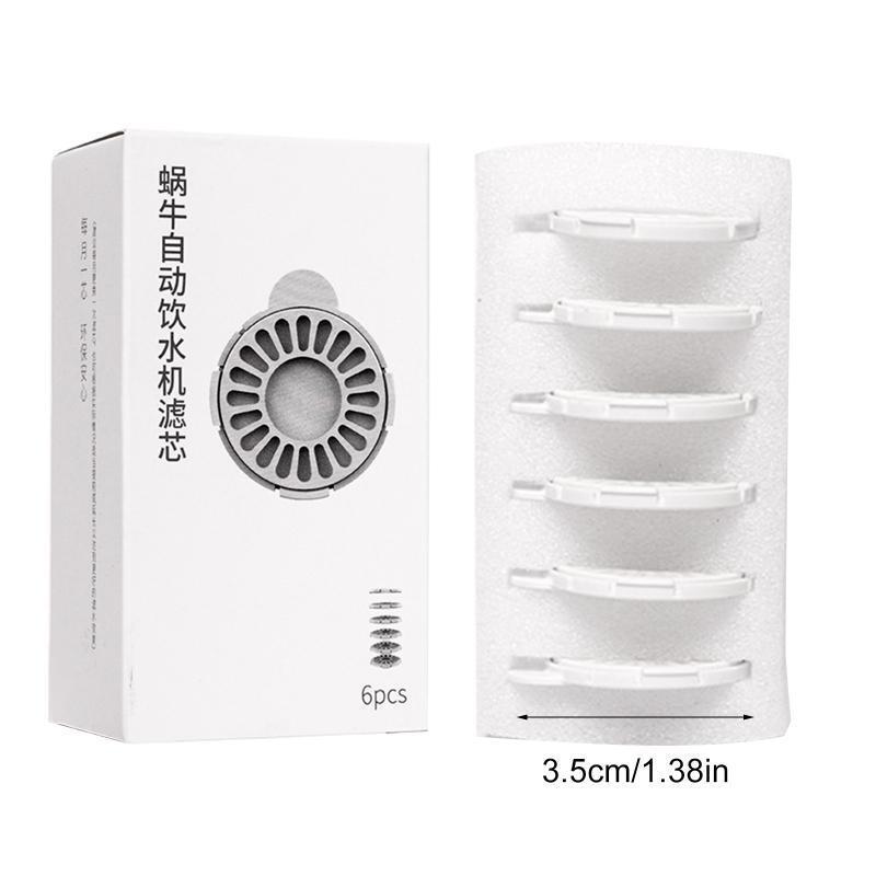 6 Pieces Cat Water Fountain Filters Replacement Activated Carbon Filter for Dogs