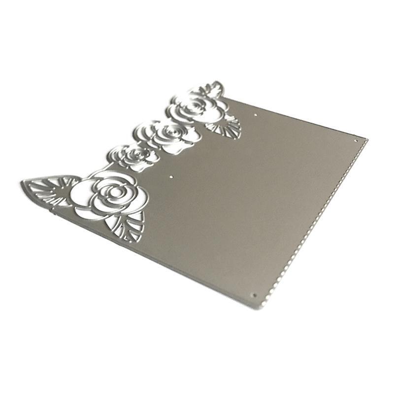 Valentines Day Rose Card Metal Cutting Dies Stencil DIY Scrapbook Album Template