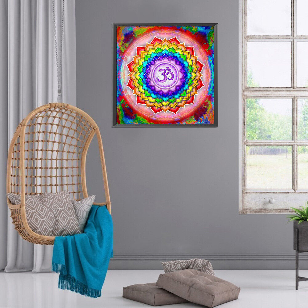 DIY Full Round Drill Diamond Painting color mandala Mosaic Rhinestone Art