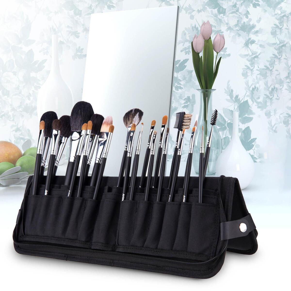 Cosmetic Case Stand up Travel Size Carrying Bag Portable for Women Girls