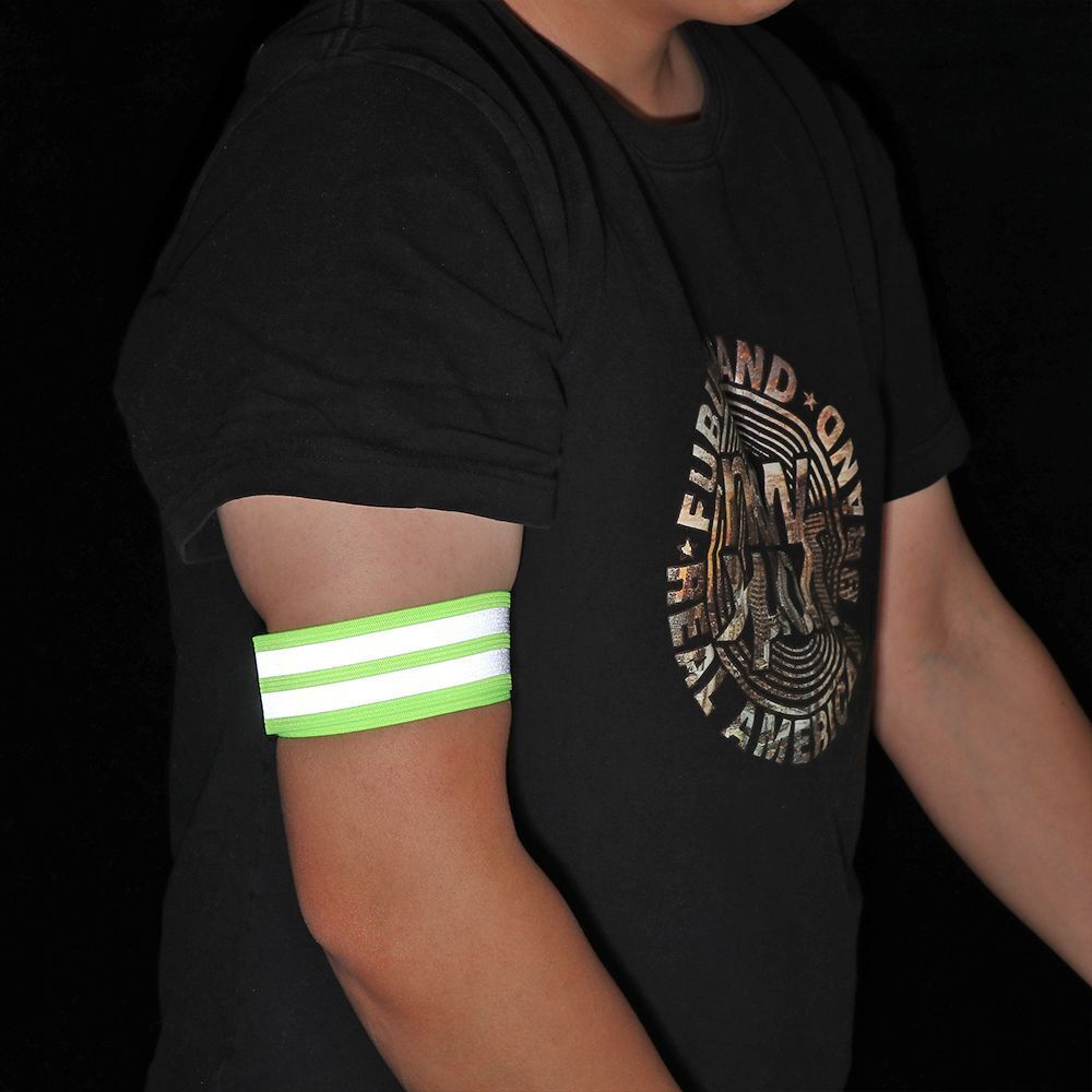 Wristband Warning Armband Cycling Reflective Strips Bicycle Bind Strap