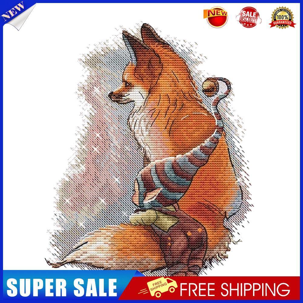 Partial Embroidery DIY Fox Dwarf Needlework 14CT Counted Kit Cross Stitch