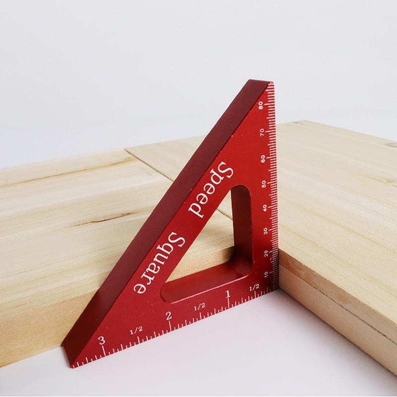 Aluminum Alloy Triangle Ruler Carpentry Squares Precision Woodworking Tools