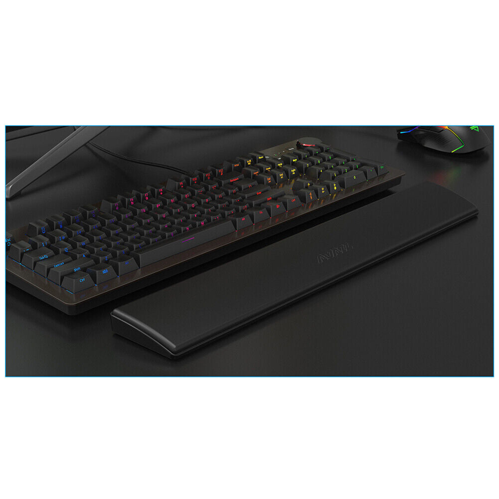 104 Keys Anti Slip Office Gaming Keyboard Wrist Rest Support Pad (Black)