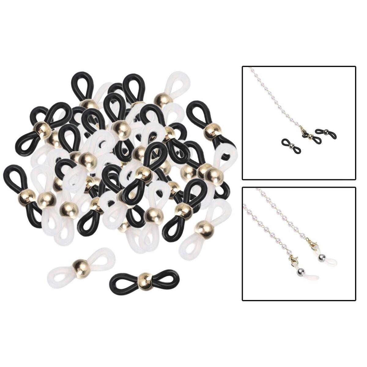 100 * Eyeglass Chain Ends Adjustable Silicone Sports Eyeglasses Retainer