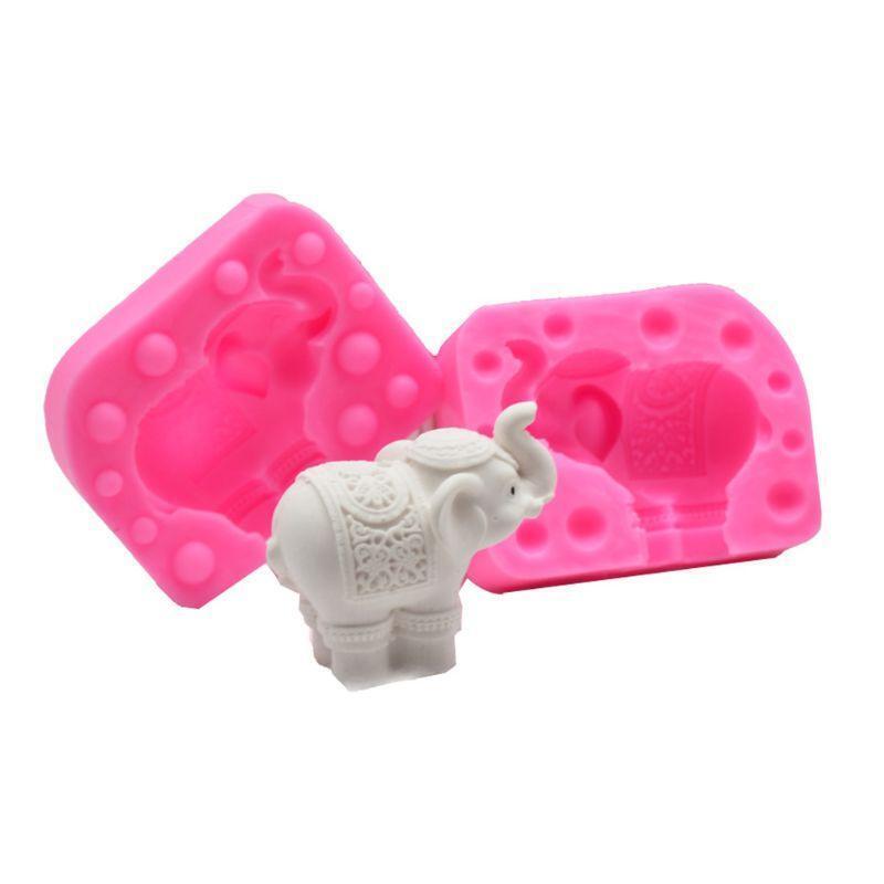 Cute Elephant Baby Animal Silicone Mold DIY Chocolate Cake Topper Decoration