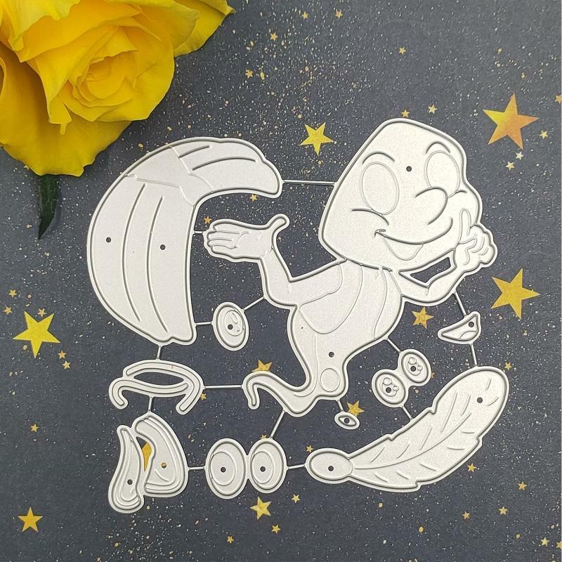 Lamp Elf with Feather Hat Metal Cutting Dies Stencil DIY Scrapbooking Template