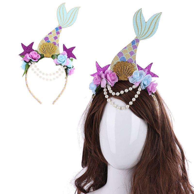 Cute Shinning Mermaid Tail Shape Hair Hoop Women Headband Makeup Hair Supplies