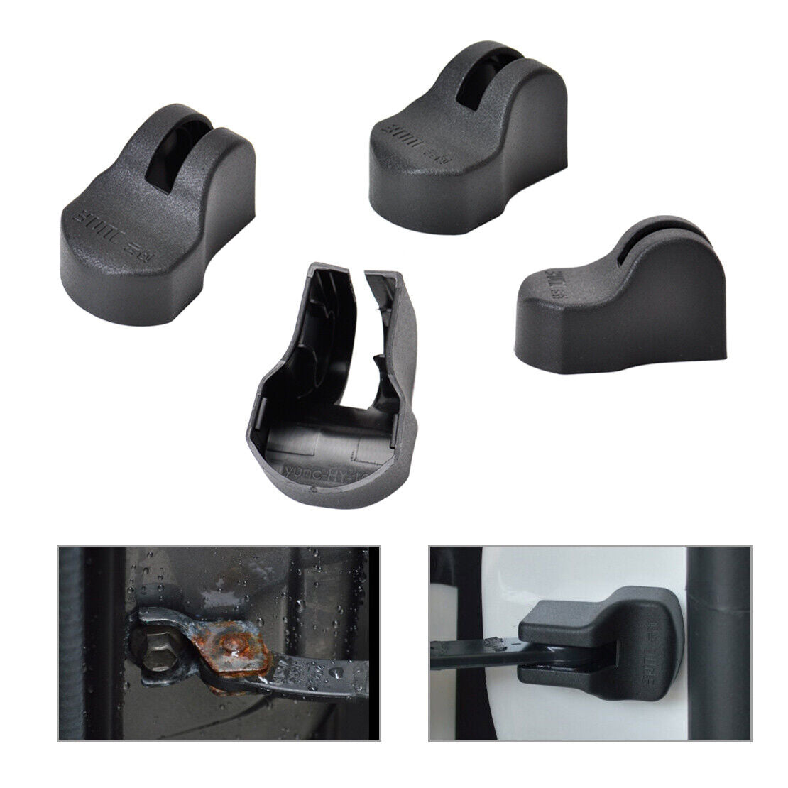 4X Door Check Arm Rust Waterproof Cover Kit For KIA Cerato K5 K2 K4 Sorento Li