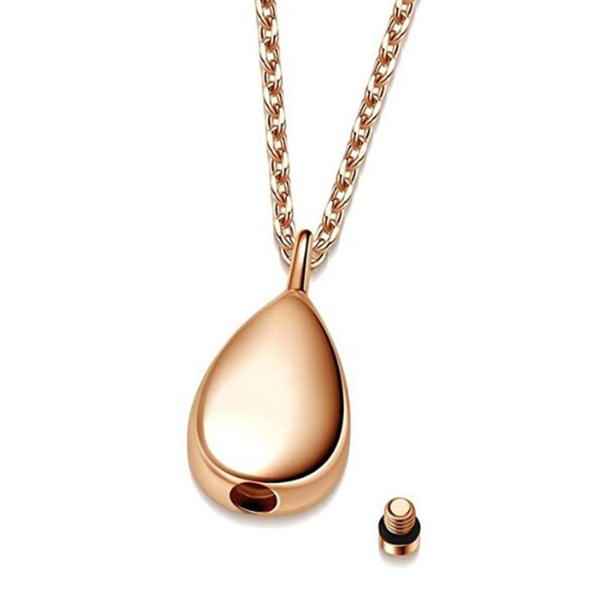 2 Piece Urn Necklace for Ashes Stainless Steel Charm