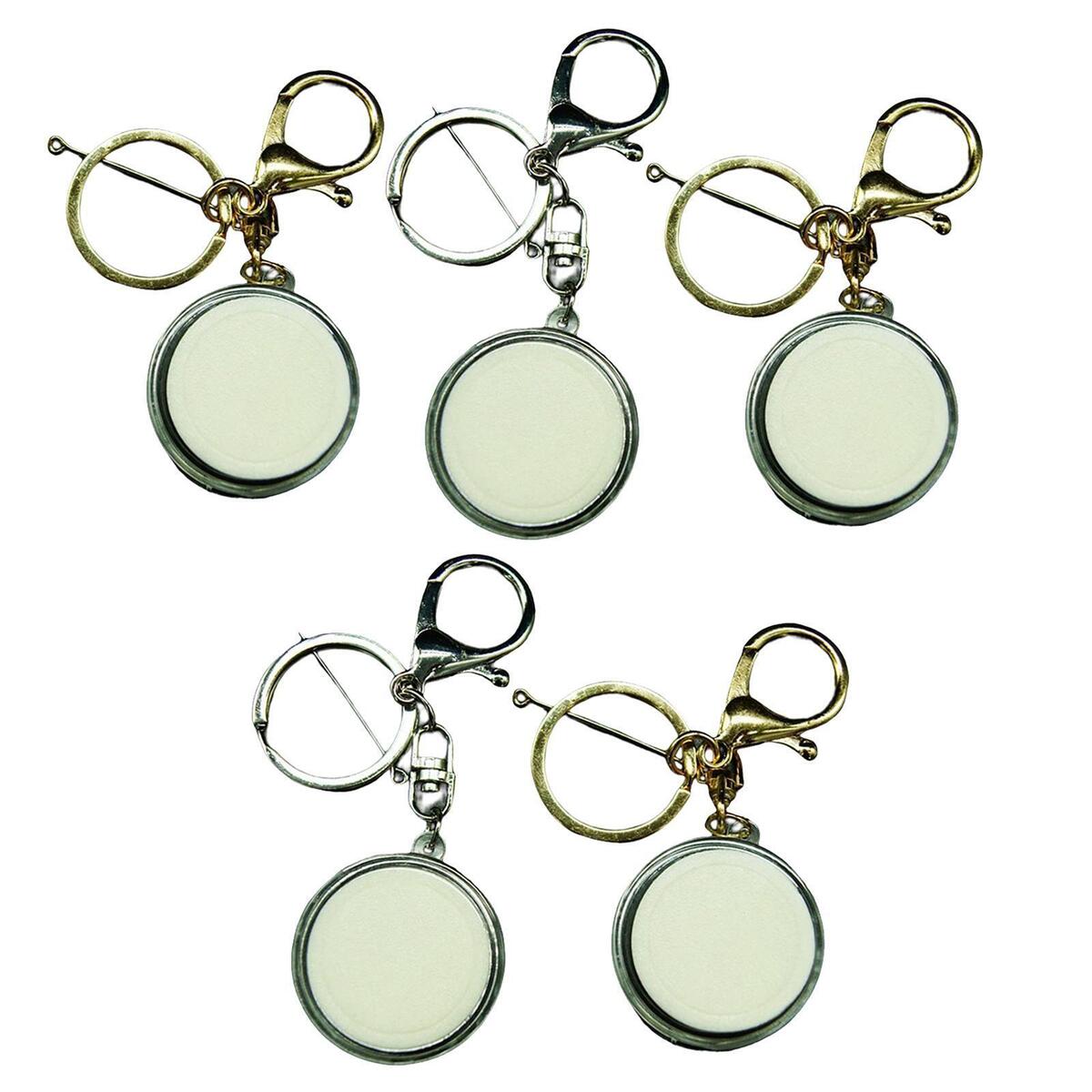 5 Pieces Coin Holder Keychain Key Chains Portable for Music Teachers Gifts