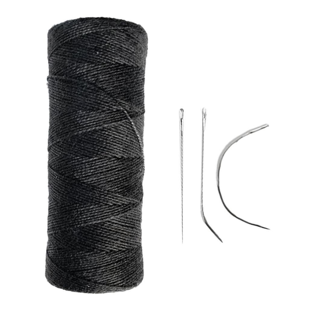 Cotton Hair Track Weft Weaving Sew Decor Thread for Hair Extensions Black