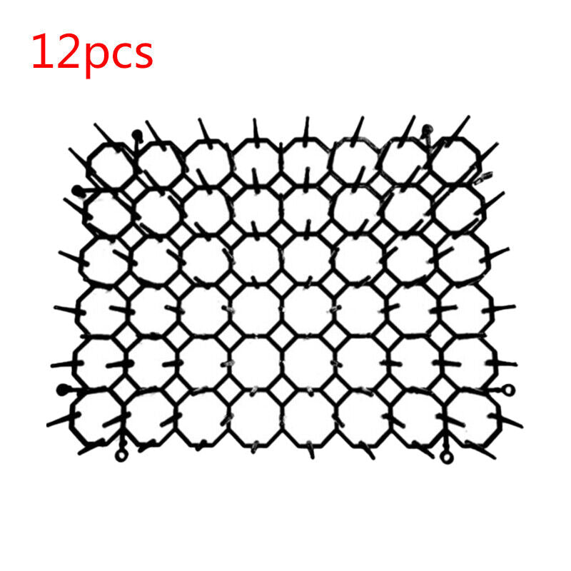 12pcs Pet Dog Cat Scat Mat Animal Deterrent Repellent Scarer Spike Tool Black