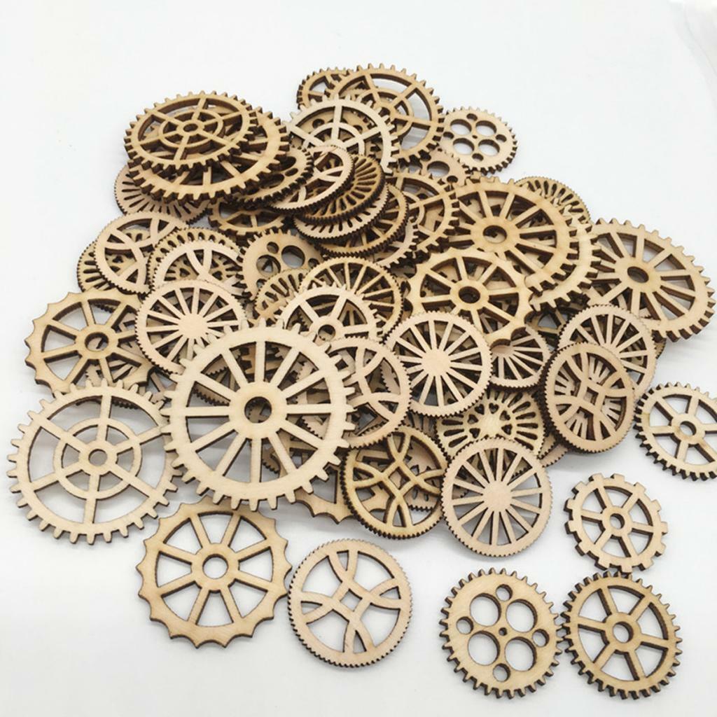 150pack Mixed Hollow Gear Unfinished  Pieces  Hanging Embellishments