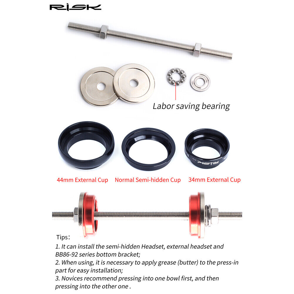 RISK MTB Bike Headset Installation Tools Bottom Bracket Press Repair Tool