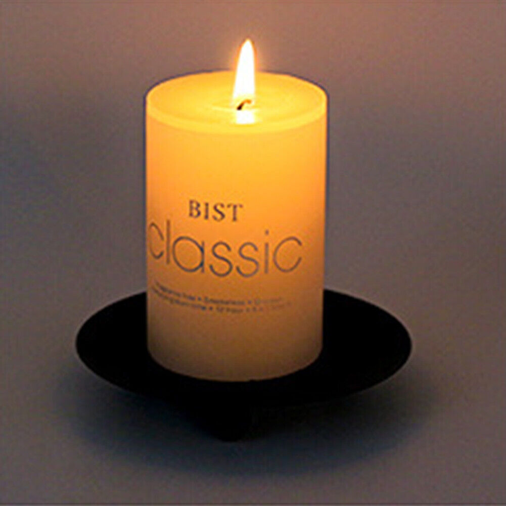 Nordic Iron Candle Holder Home Decoration Art Candlestick for Party (Black)