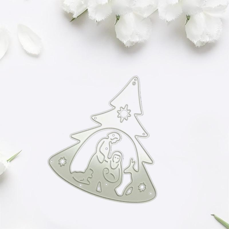 Christmas Tree Cutting Dies Photo Album Decoration Family Together Party Diary