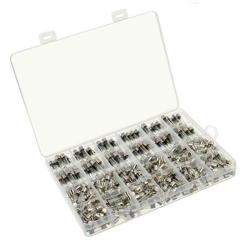 Electrical Spare Parts Ceramic Glass Fuses 5x20mm Tube 0.1A-30A 360 Quantities