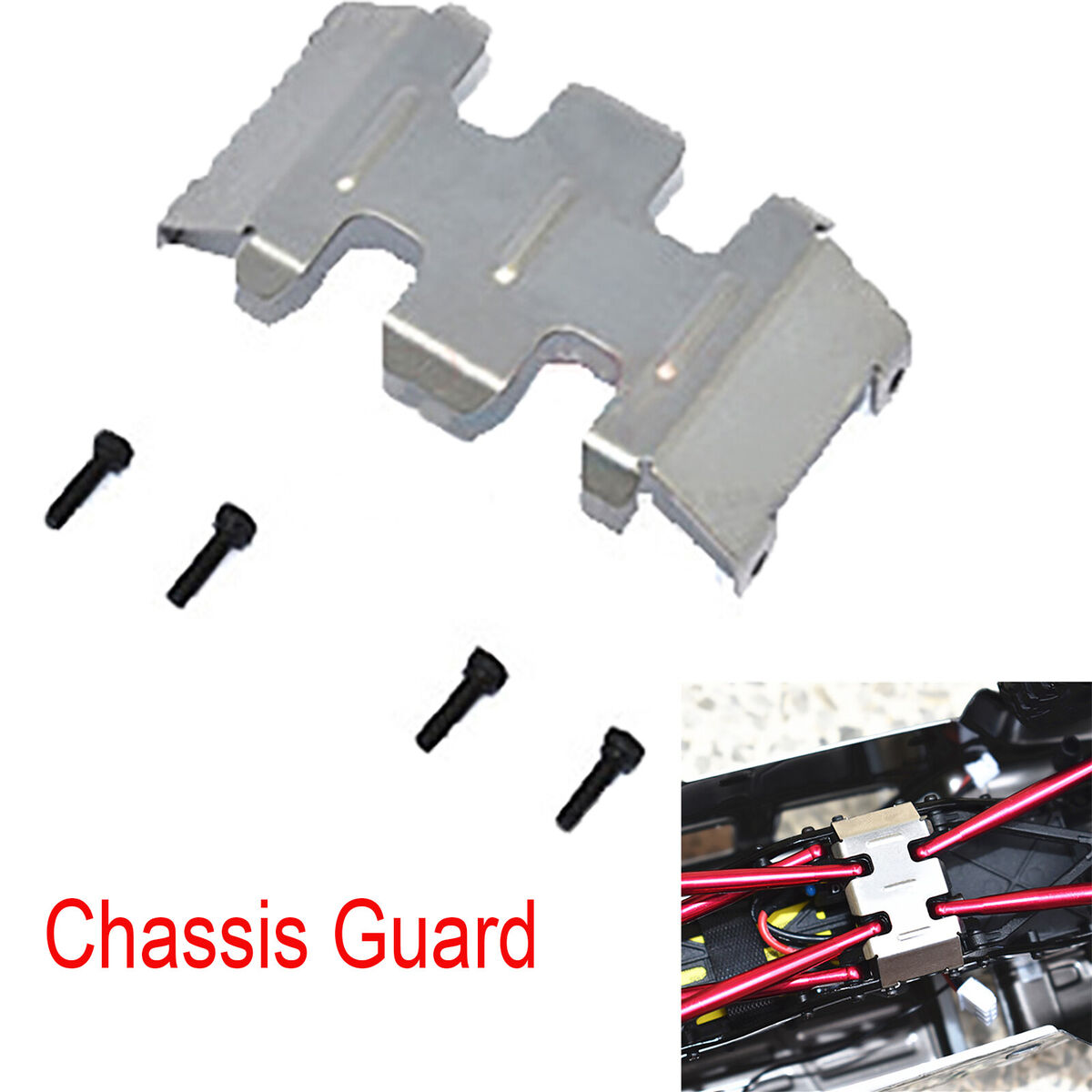 For AXIAL-1/24 4WD SCX24 JEEP WRANGLER Chassis Guard Box Bottom Baffle Upgrade