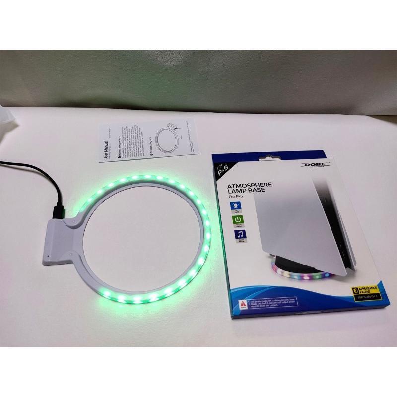 ForPS5 Host Vertical Stand Base LED Atmosphere RGB Luminous Light Game Console