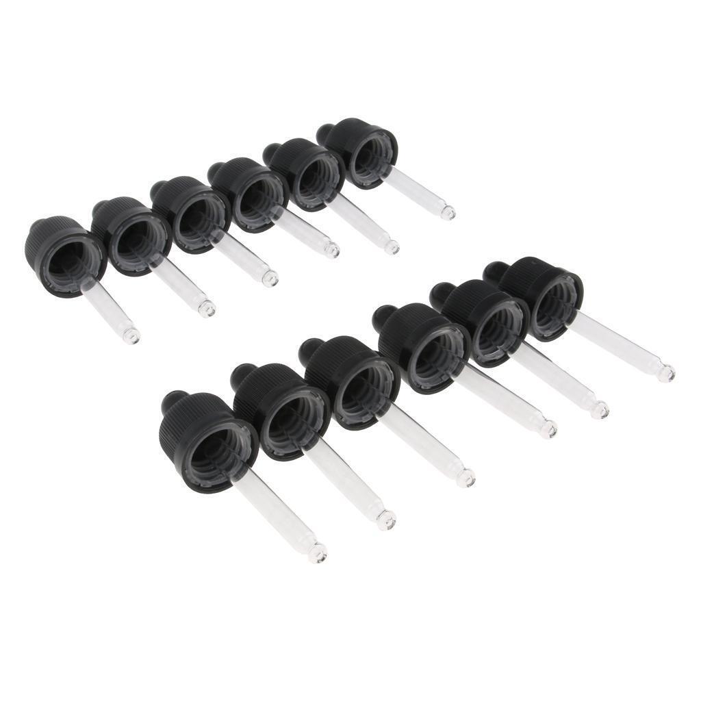 Plastic Glass Liquid Dropper Pipette Caps for 15ml Essential Oils Bottles