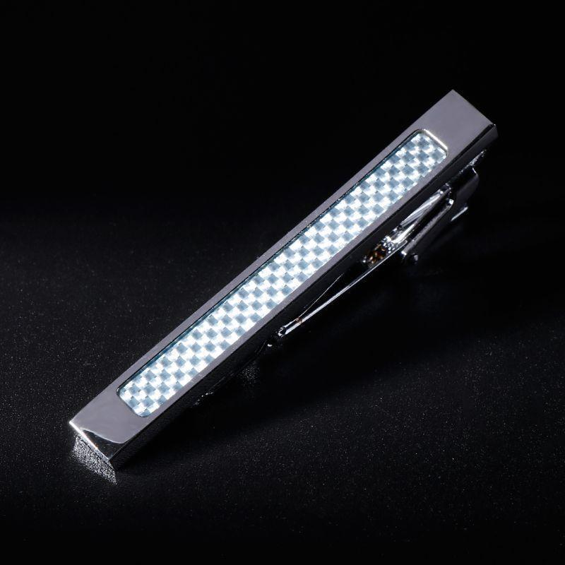 2 Pcs/Set Tie Clip Men Ties Carbon Fiber Exquisite Classic Fashion Jewelry Pins