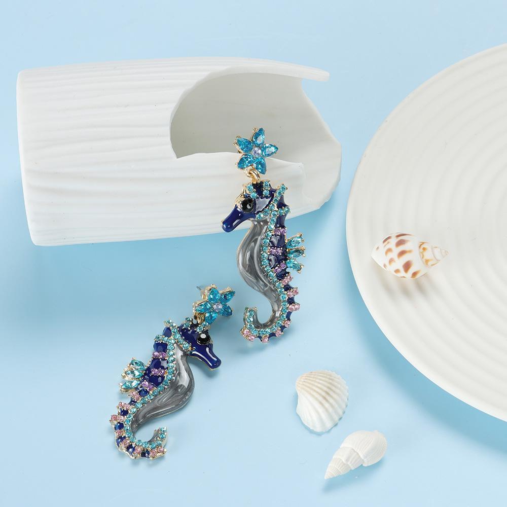 Accessories Seahorse-Shaped Drop Earring Earrings For Women Girls Ear Studs