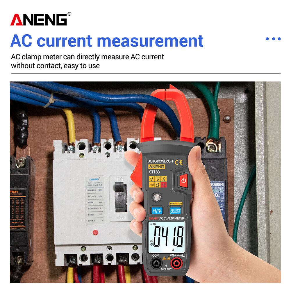 ANENG ST183 True RMS Digital Clamp Multimeter AC/DC Voltage Current Meter