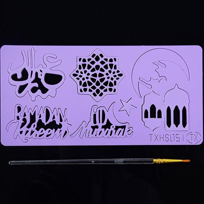 Eid Mubarak Press Stamp Molds Cookie Embossed Cutter Ramadan Moon Mold Cake