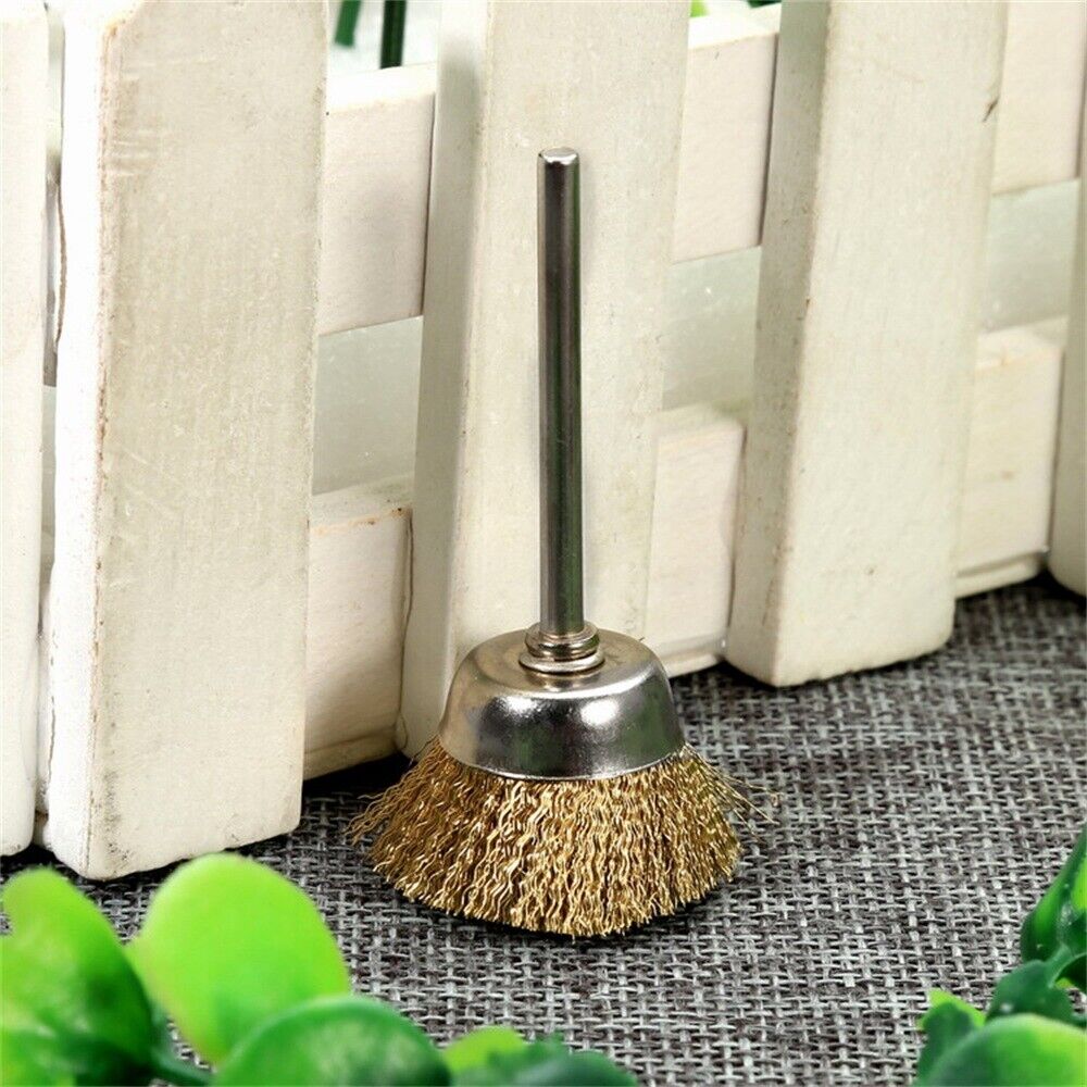 20Pcs Brass Wire Brush 25mm Bowl Shape Cleaner Polishing Die Grinder Rotary Tool