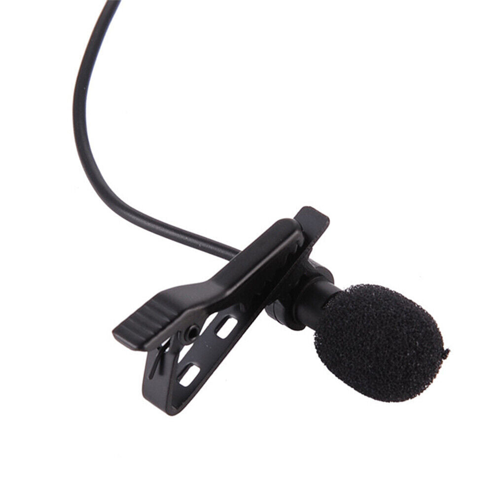 Wired Condenser Clip-on Lapel Microphone Link To Smartphone Hands-free Mike