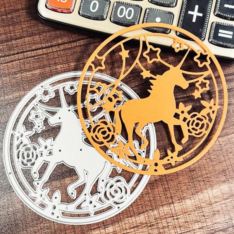 Star Horse Circle Lace Frame Metal Cutting Dies Embossing Stencil DIY Template