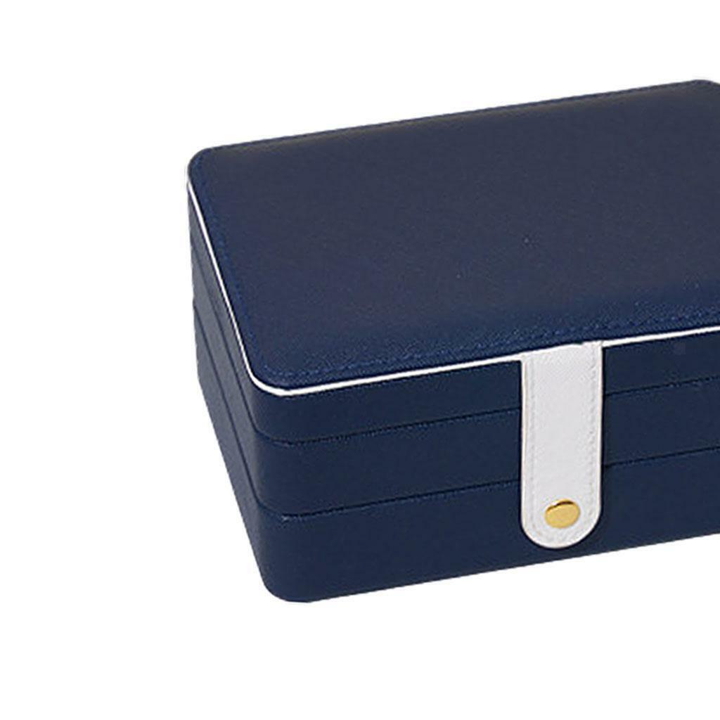2x Doubel Layer Jewelry Box Studs Earrings Holder Chic with hanging hooks