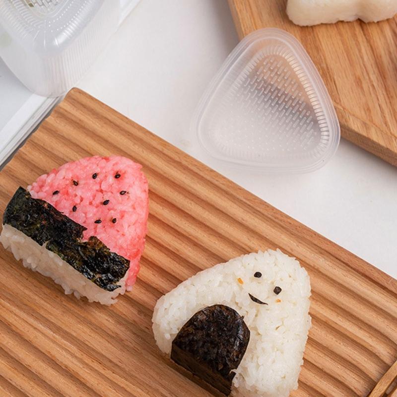 6 Pieces PP Sushi Moulds Press Rice Ball Making Reusable Easy to Operation