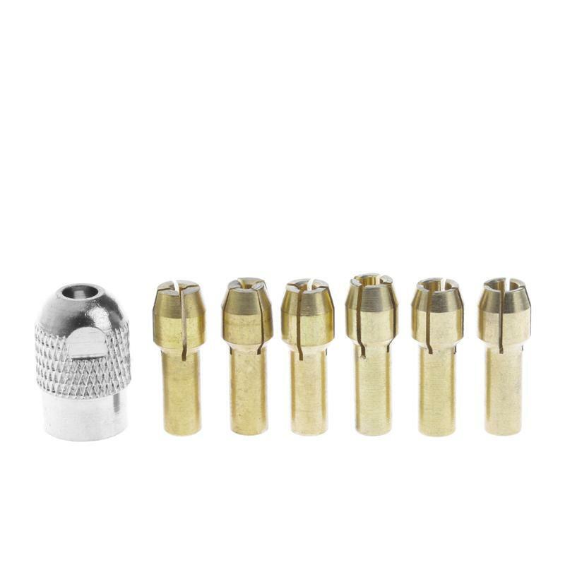 6Pcs Bronze Tweezers 1.0/1.6/2.0/2.4/3.0/3.2 + M8 * 0.75 Fits Rotary Tools