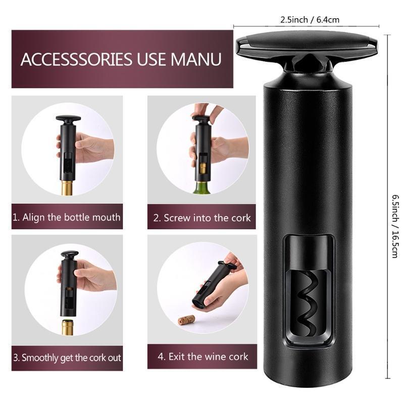 Wine Opener Kit Bar Accessory with Corkscrew Stoppers Decanter Cutter Wine Ring