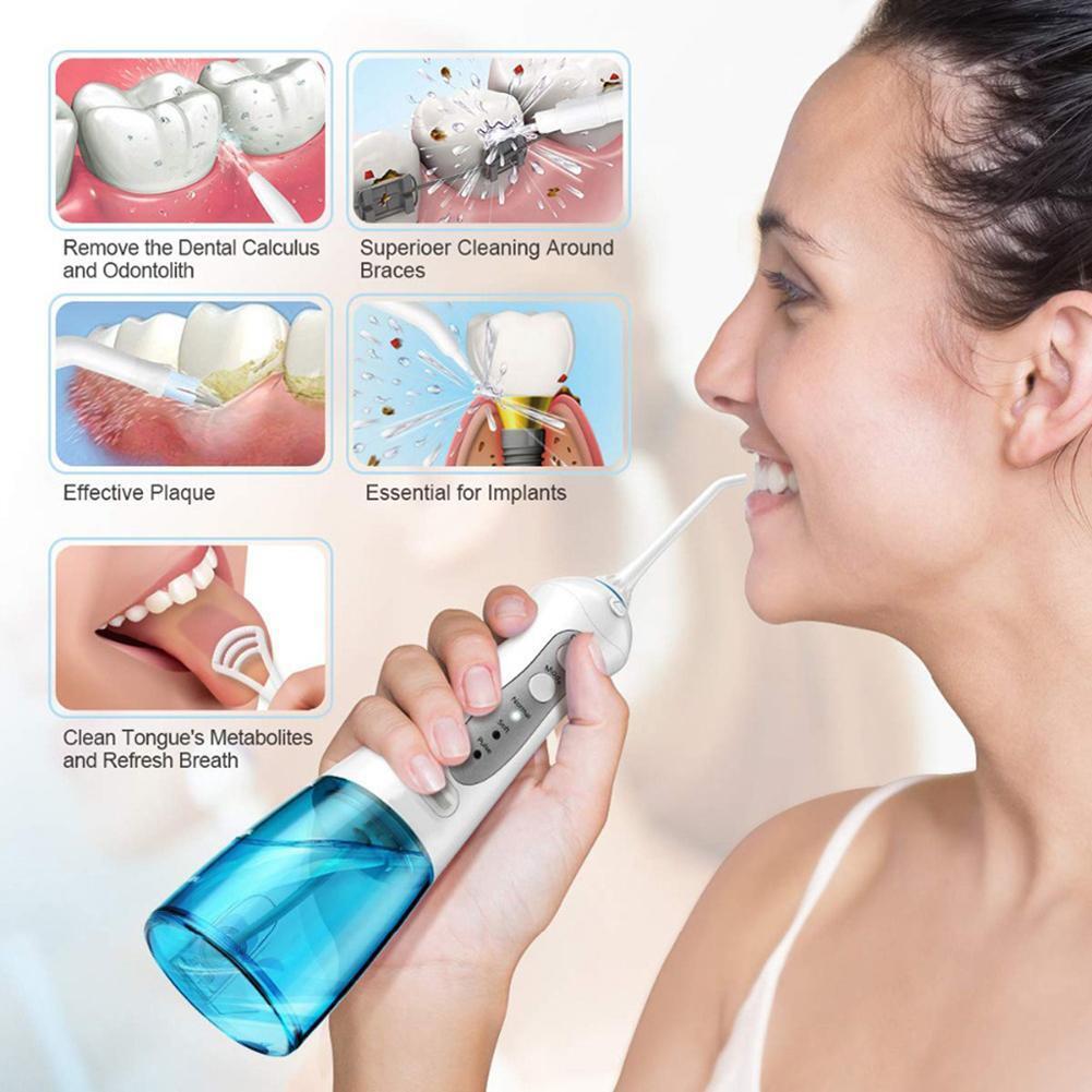 Rechargeable Oral Irrigator Dental Water Flosser Waterproof Teeth Cleaner
