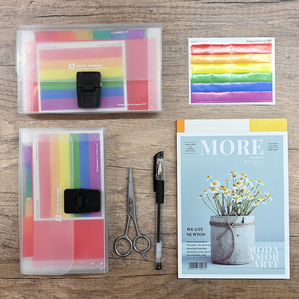 A6 Portable File Folder Storage Bag Document Binder Bill Receipt Organizer