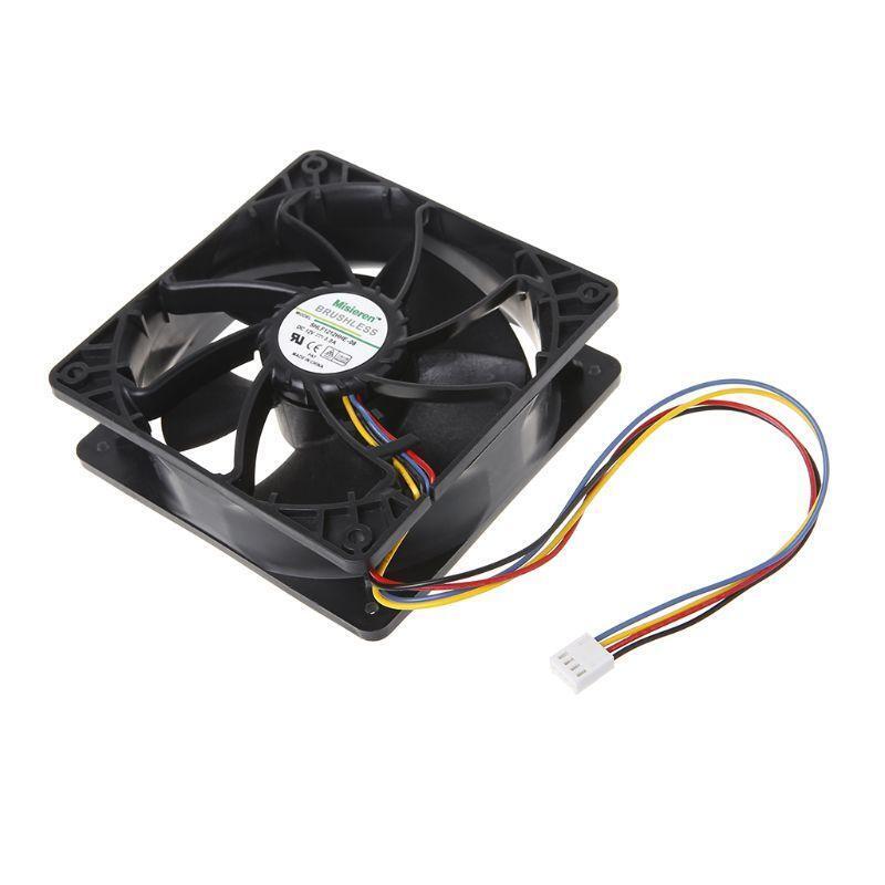 Miner Cooling Fan 12038 12V 3A Dual Ball Bearing Brushless 4-Wire PWM Air Cooler