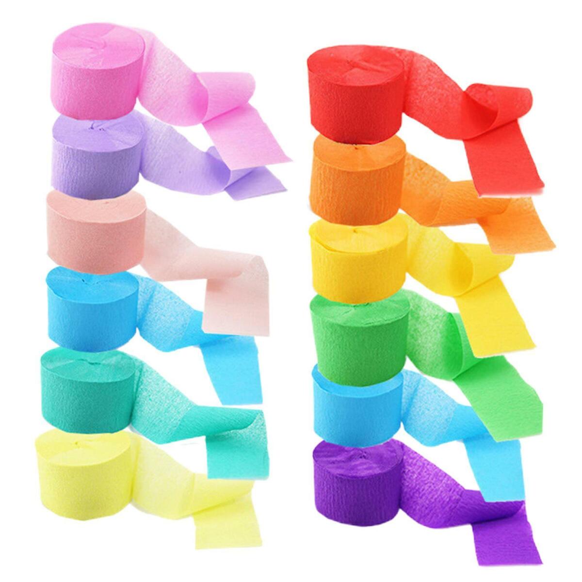 Crepe Paper Streamers DIY Supplies Decor Hanging 4.5Cmx25M for Party Wedding