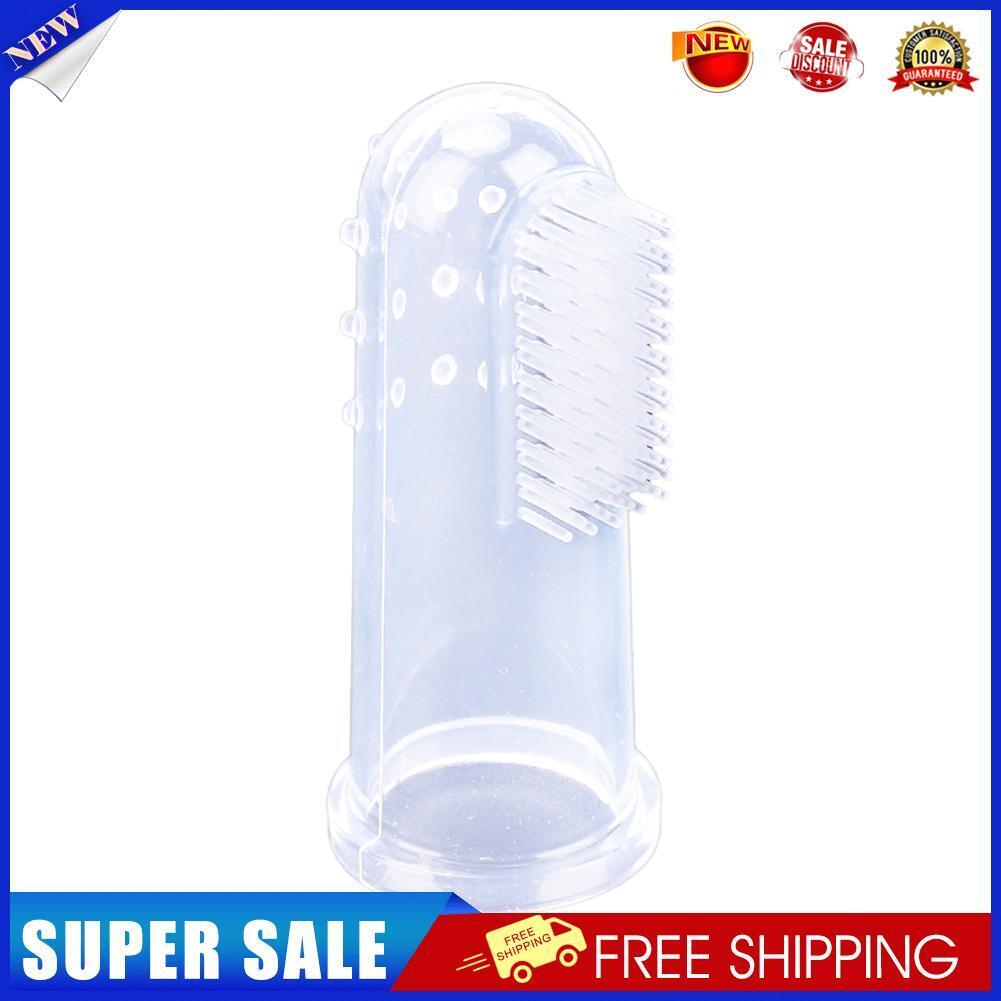 Baby Finger Toothbrush Children Teeth Massage Soft Silicone Brush(White)