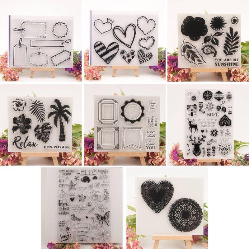 Christmas Silicone Clear Stamp Cling Seal DIY Scrapbook Embossing Album Decor