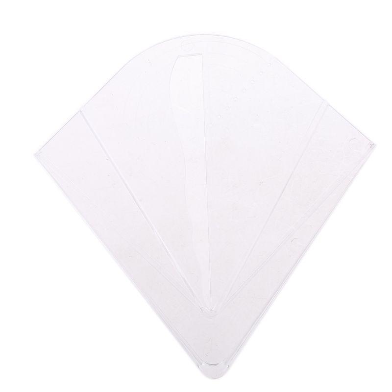 Plastic Center Finder Clear Woodwork Measuring Tool for Square Round Octagon